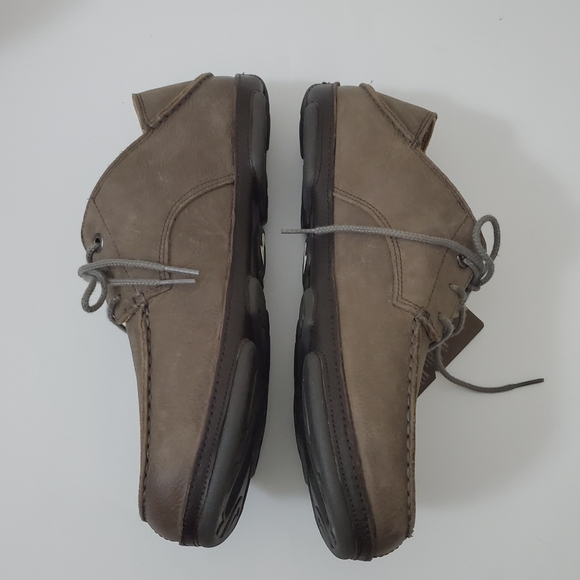 Olukai Hamakua Poko Men Leather Brown Slip On Shoe Mocassin 11.5 Lace Up… - Picture 6 of 7